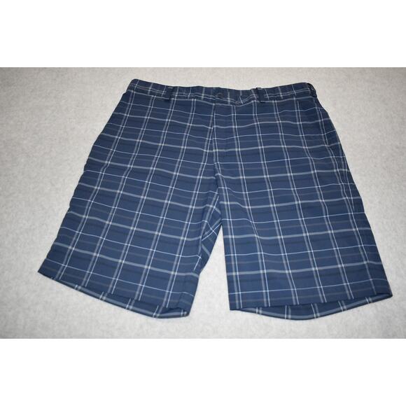 Nike Golf Shorts Mens Size 38 Dri-Fit Performance Polyester Blue Plaids - Picture 1 of 5